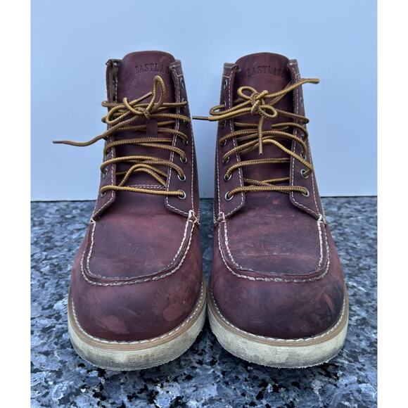 Men's EASTLAND Brown Leather Loomis Lace-Up Ankle Boots size 12D (7779-10)